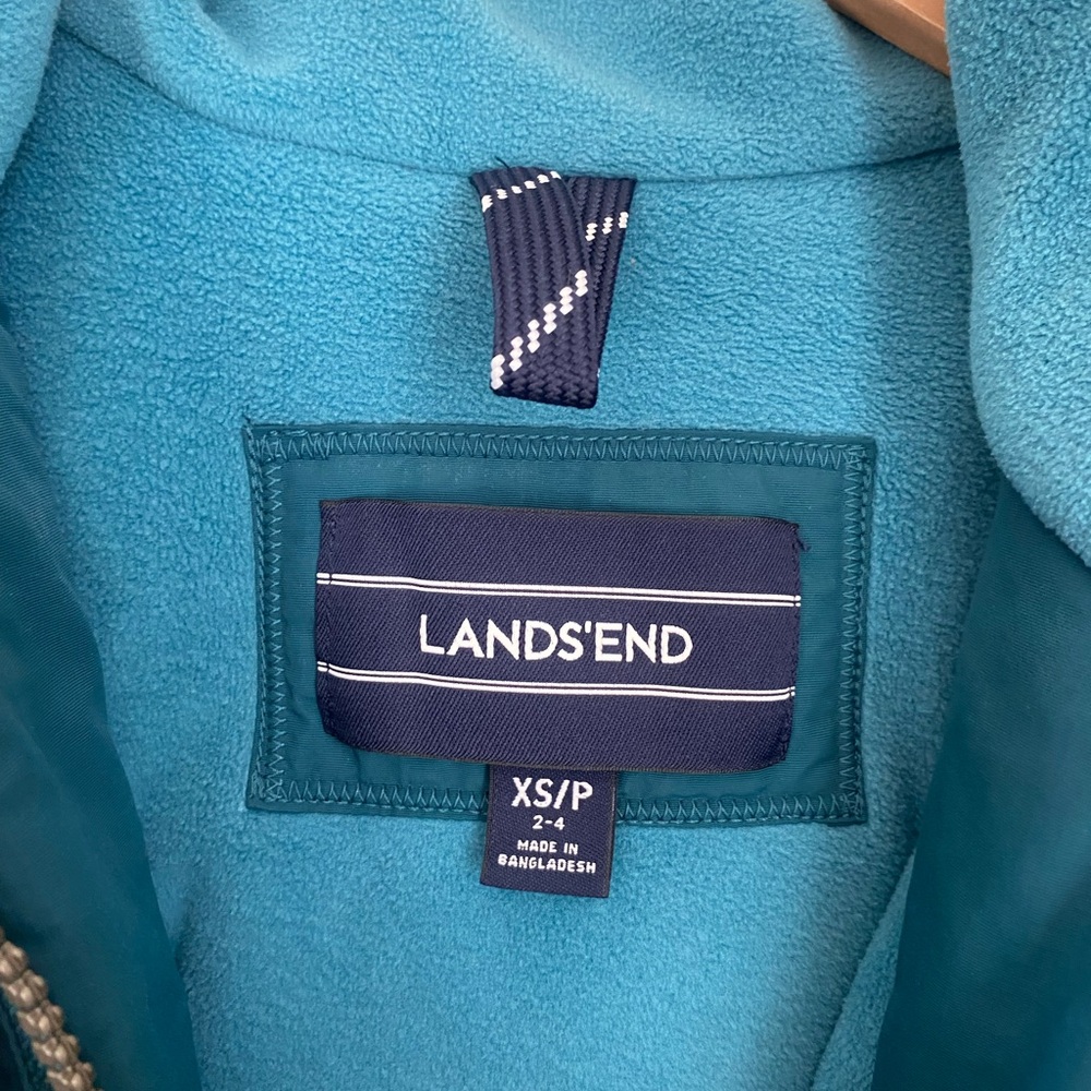 Lands’ End Women's Classic Squall Waterproof Insulated Parka Size XS Teal Winter - Picture 4 of 14
